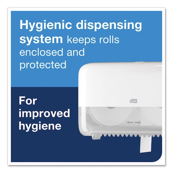 Tork Advanced High Capacity Bath Tissue, Septic Safe, 2-Ply, Coreless, White, 1,000 Sheets/Roll, 36PK - 472880
