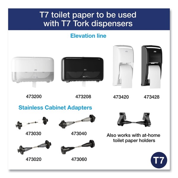 Tork Advanced High Capacity Bath Tissue, Septic Safe, 2-Ply, Coreless, White, 1,000 Sheets/Roll, 36PK - 472880