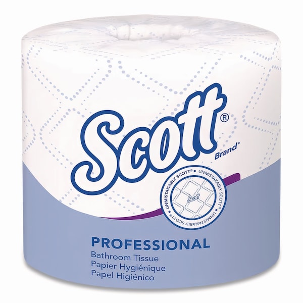 Scott Essential Standard Roll Bathroom Tissue, Septic Safe, 2-Ply, White, 550 Sheets/Roll, 40PK - 48040