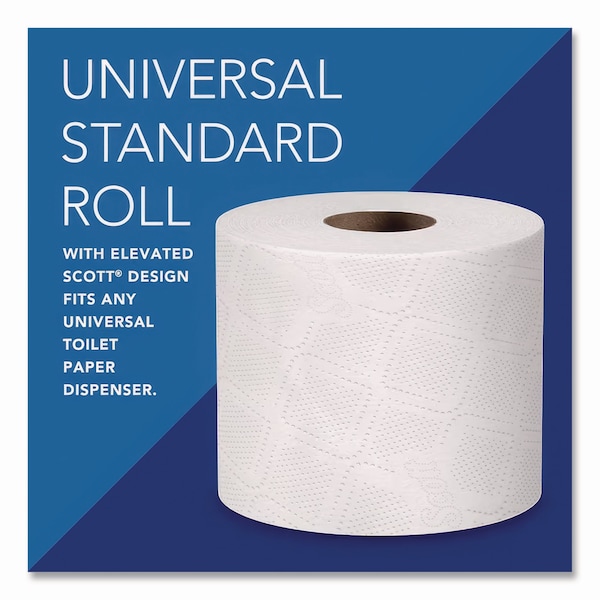 Scott Essential Standard Roll Bathroom Tissue, Septic Safe, 2-Ply, White, 550 Sheets/Roll, 40PK - 48040