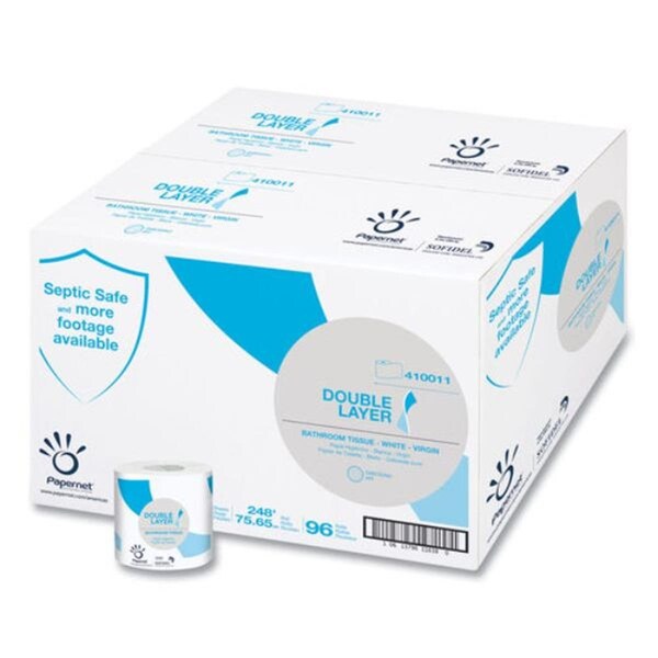 Kd Americana 4 in. x 248 ft. Double Layer 1 Ply Toilet Tissue, White - 850 Sheet - 96 Roll - KD3750900