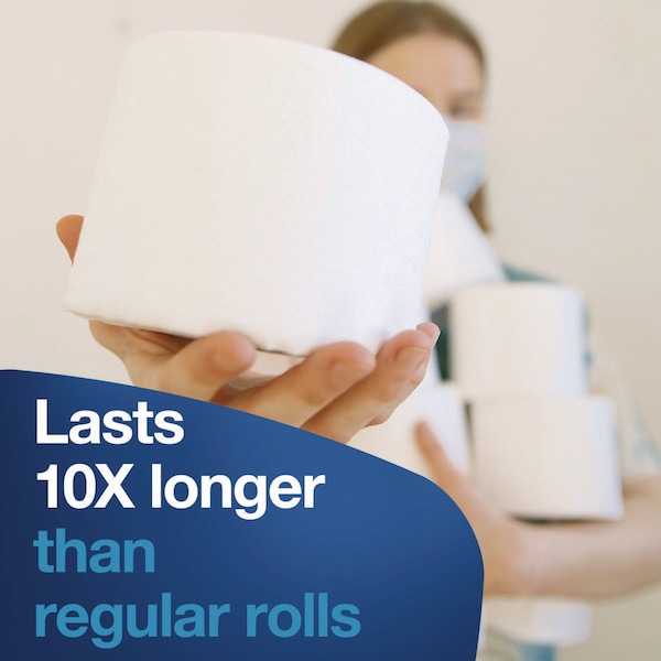 Tork Advanced Coreless High Capacity Bath Tissue, 2-Ply, White, 1,000 Sheets/Roll, 12PK - 472881