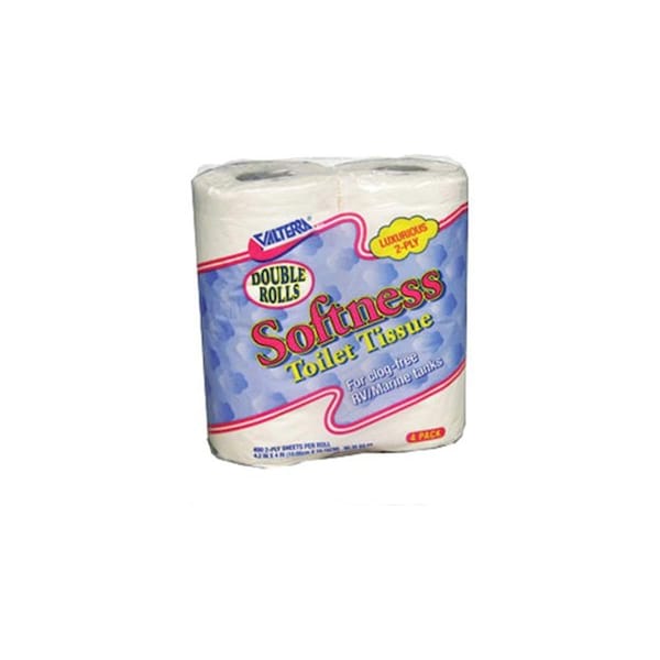 Valterra Products Softness Toilet Tissue Double 2-Ply Rolls, 4PK - VLPQ23638