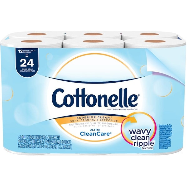 Cottonelle Bathroom Tissue, White, 4 PK - KCC12456
