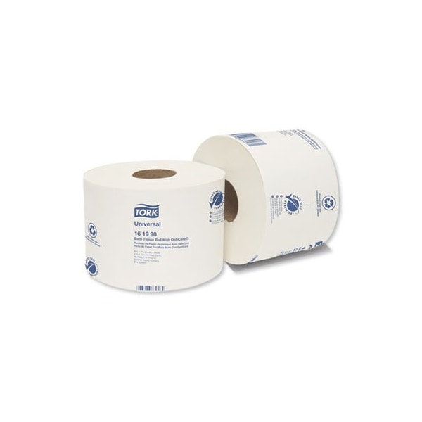 Essity 61990, UNIVERSAL BATH TISSUE ROLL WITH OPTICORE, SEPTIC SAFE, 2-PLY, WHITE, 865 SHEETS/ROLL, 36CT - 161990