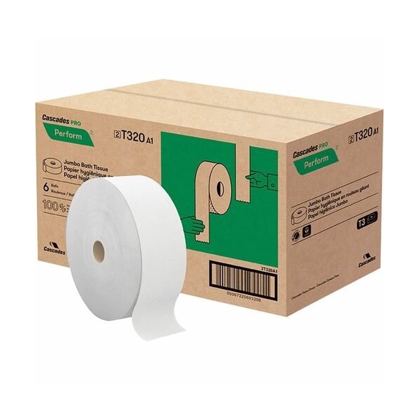 Cascades Bathroom Tissue, f/Tandem Dispensers, 3.45inx1250ft , WE, 6PK - CSDT320