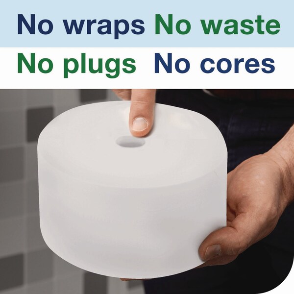 Tork OptiServe High-Capacity Coreless Toilet Paper, 2-Ply, White, 1,500 Sheets, 18PK - 472887