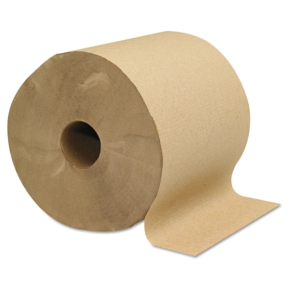 Gen Hardwound Paper Towels, 1 Ply, Continuous Roll Sheets, 800 ft, Brown, 6 PK - G1825