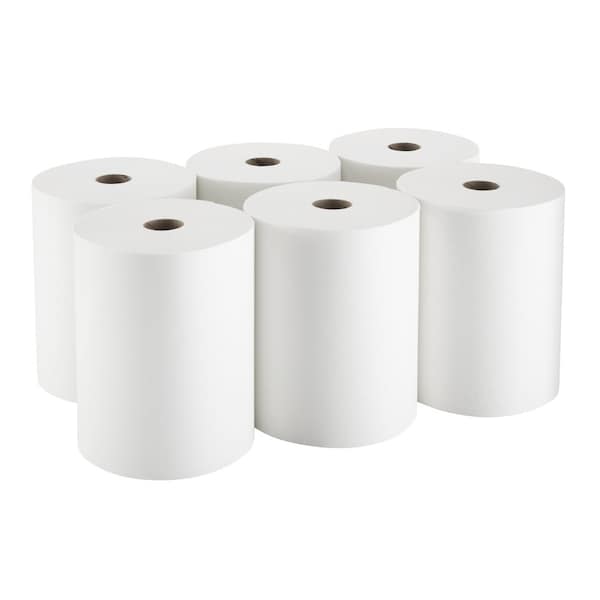 Georgia-Pacific enMotion Hardwound Paper Towels, 1 Ply, Continuous Roll Sheets, 800 ft, White, 6 PK - 89460