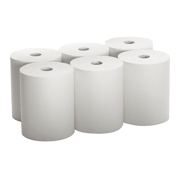 Georgia-Pacific enMotion Hardwound Paper Towels, 1 Ply, Continuous Roll Sheets, 800 ft, White, 6 PK - 89460