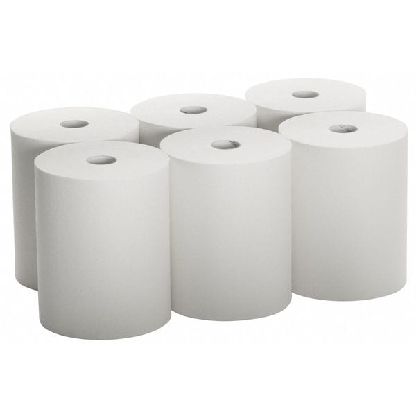 Georgia-Pacific enMotion Hardwound Paper Towels, 1 Ply, Continuous Roll Sheets, 800 ft, White, 6 PK - 89460