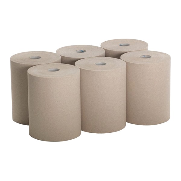 Georgia-Pacific enMotion Hardwound Paper Towels, 1 Ply, Continuous Roll Sheets, 800 ft, Brown, 6 PK - 89480