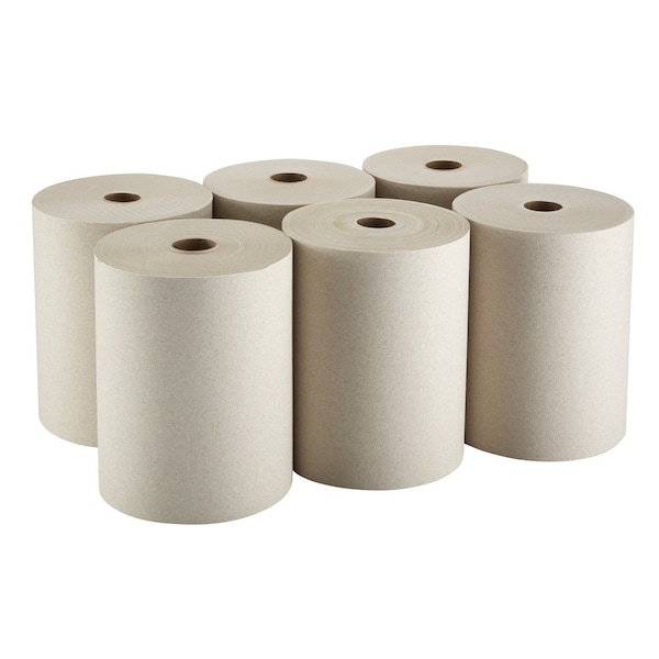 Georgia-Pacific enMotion Hardwound Paper Towels, 1 Ply, Continuous Roll Sheets, 800 ft, Brown, 6 PK - 89480