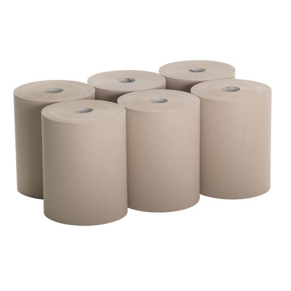 Georgia-Pacific enMotion Hardwound Paper Towels, 1 Ply, Continuous Roll Sheets, 800 ft, Brown, 6 PK - 89480