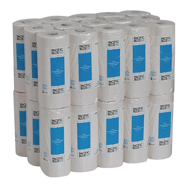 Georgia-Pacific Pacific Blue Select Perforated Roll Paper Towels, 2 Ply, 85 Sheets, 11 in x 8.8 in Sheets, White - 27385