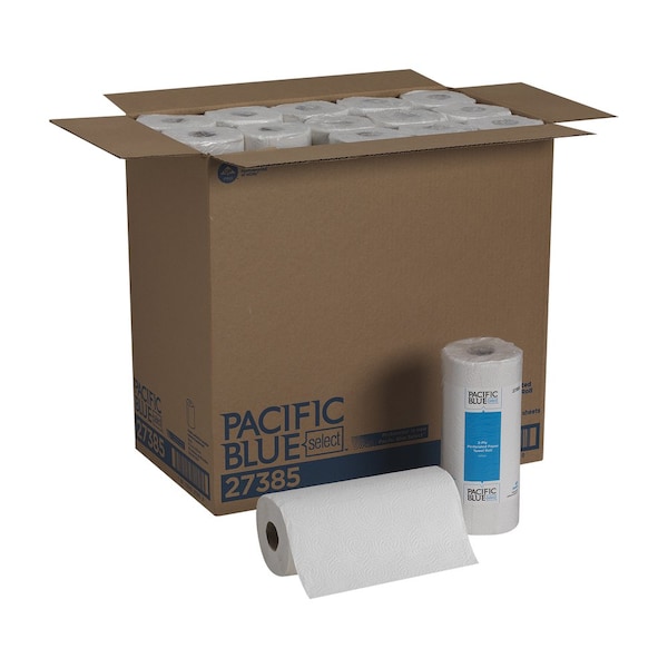 Georgia-Pacific Pacific Blue Select Perforated Roll Paper Towels, 2 Ply, 85 Sheets, 11 in x 8.8 in Sheets, White - 27385