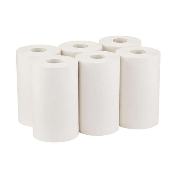 Georgia-Pacific Pacific Blue Ultra Hardwound Paper Towels, 1 Ply, Continuous Roll Sheets, 400 ft, White, 6 PK - 26610