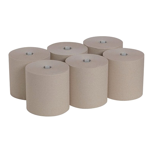 Georgia-Pacific Pacific Blue Ultra Hardwound Paper Towels, 1 Ply, Continuous Roll Sheets, 1150 ft, Brown, 6 PK - 26495