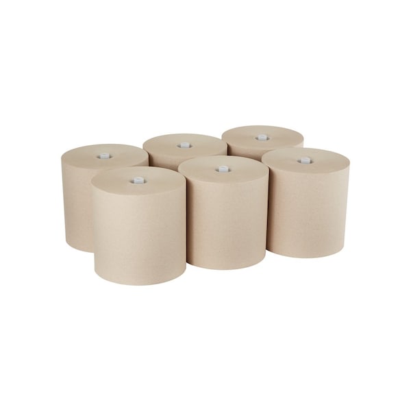 Georgia-Pacific Pacific Blue Ultra Hardwound Paper Towels, 1 Ply, Continuous Roll Sheets, 1150 ft, Brown, 6 PK - 26495