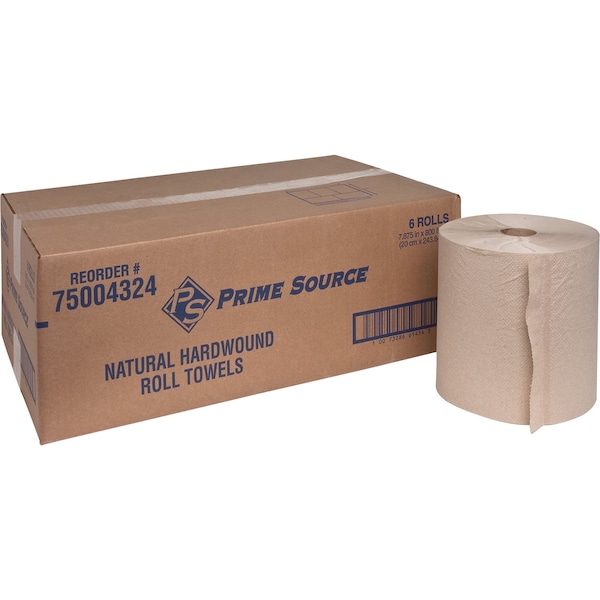 Genuine Joe SKILCRAFT Hardwound Paper Towels, 1 Ply, Continuous Roll Sheets, 800 ft, Natural, 6 PK - GJO22600