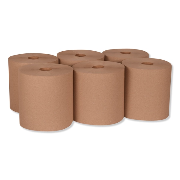 Tork Tork Paper Hand Towel Roll Natural H21, Universal, 100% Recycled Fiber, 6 Rolls x 800 ft, RK8002 - RK8002