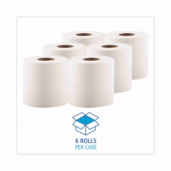Boardwalk Centerpull Paper Towel, 2 Ply, 600 Sheets, 500 ft, White, 6 PK - B6400