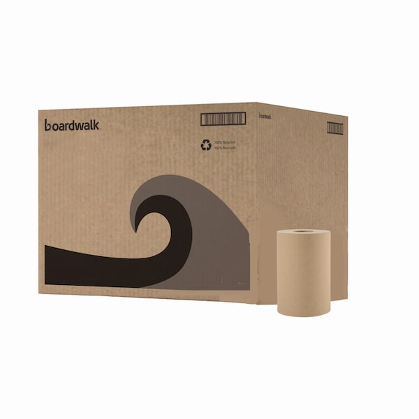 Boardwalk Boardwalk Hardwound Paper Towels, 1 Ply, Continuous Roll Sheets, 350 ft, Natural, 12 PK - B6252