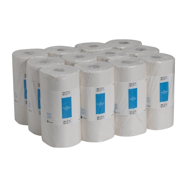 Georgia-Pacific Pacific Blue Select Perforated Roll Paper Towels, 2 Ply, 250 Sheets, 230 ft, White, 12 PK - 27700