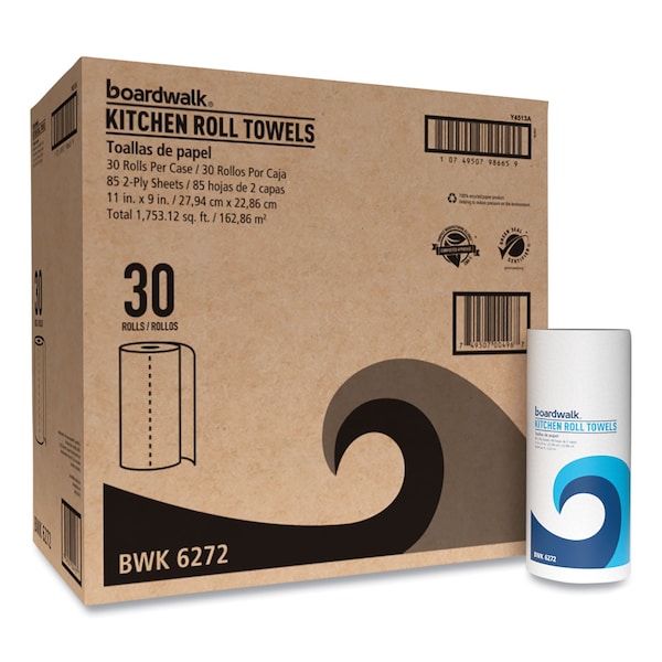 Boardwalk Boardwalk Perforated Roll 2 Ply, 85 Sheets, White, 30 PK - WPBWK6272