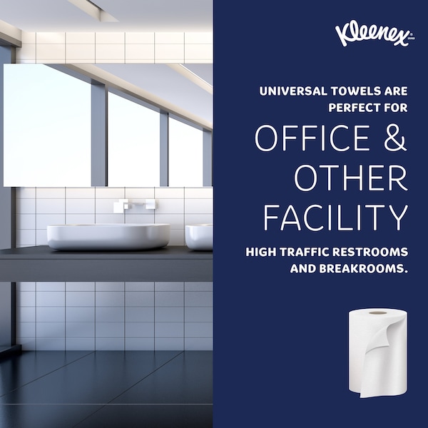 Kimberly-Clark Professional Hard Roll Paper Towels with Premium Absorbency Pockets, 1.75" Core, White, (600'/Roll, 6 Rolls/Case) - 50606
