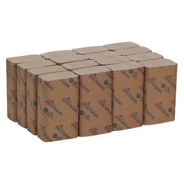 Georgia-Pacific Pacific Blue Basic Single Fold Paper Towels, 1 Ply, 250 Sheets, Brown, 16 PK - 23504