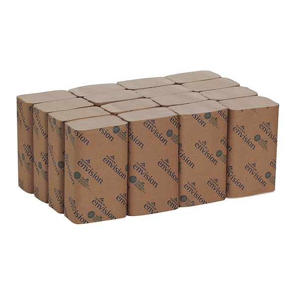 Georgia-Pacific Pacific Blue Basic Single Fold Paper Towels, 1 Ply, 250 Sheets, Brown, 16 PK - 23504