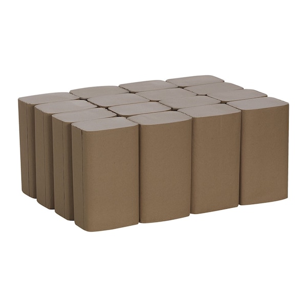 Georgia-Pacific Pacific Blue Basic Single Fold Paper Towels, 1 Ply, 250 Sheets, Brown, 16 PK - 23504