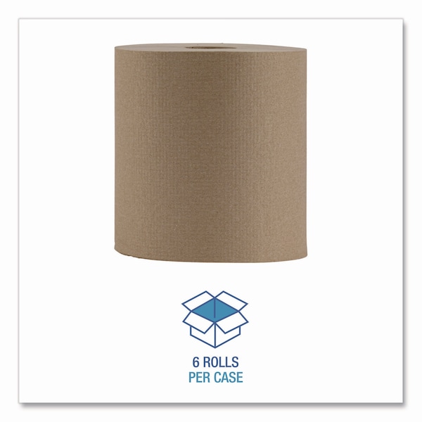 Boardwalk Boardwalk Hardwound Paper Towels, 1 Ply, Continuous Roll Sheets, 800 ft, Natural, 6 PK - B6256