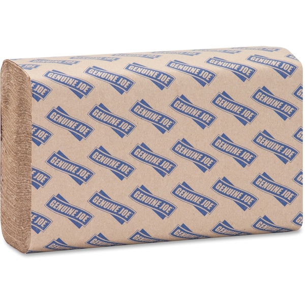 Genuine Joe Genuine Joe Multifold Paper Towels, 1 Ply, 250 Sheets, Natural, 4000 PK - GJO21040