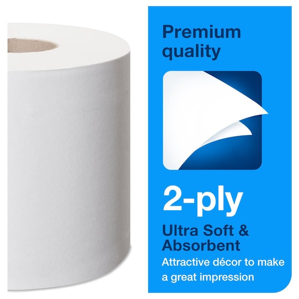 Tork Tork Premium Poly-Pack Bath Tissue, Septic Safe, 2-Ply, White, 4.1-Inch X 4-Inch, 400 Sheets - 2465412