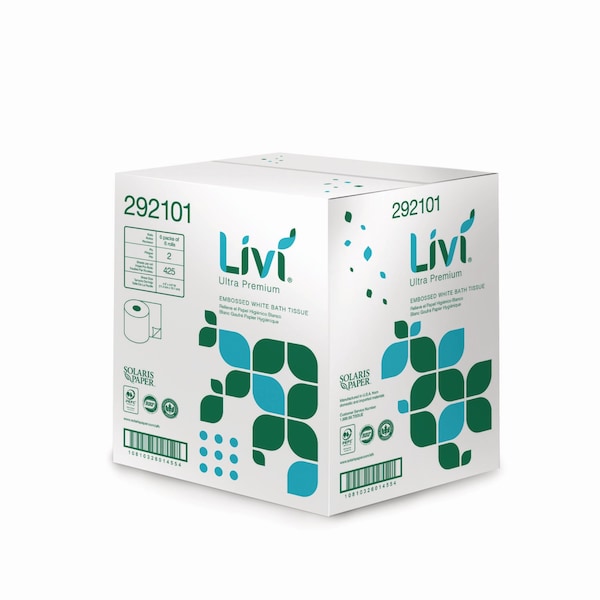 Livi Ultra Premium Bath Tissue, 2-Ply, White, 425 Sheets, 36PK - 292101