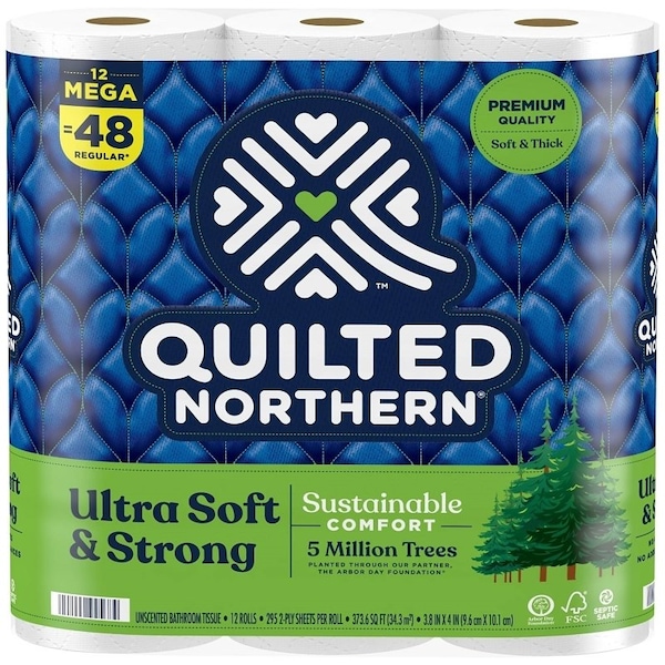 Quilted Northern 94443 Toilet Tissue, 3.8 x 4 in Sheet, 2-Ply, Paper - 94568