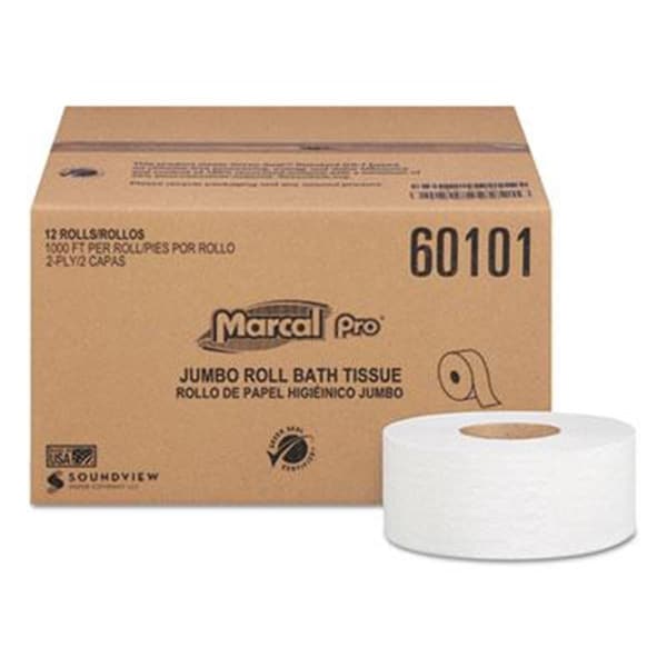 Marcal PRO MRC 2-Ply Jumbo Bathroom Tissue - 12 Roll Per Pack - MA472225