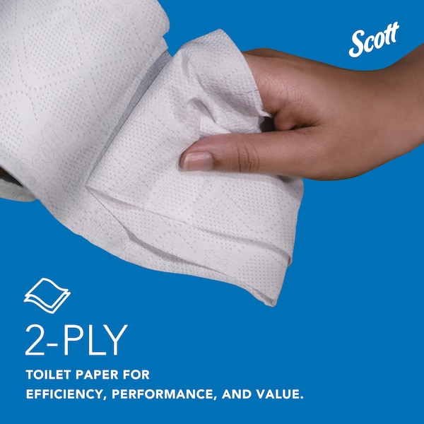 Kimberly-Clark Professional Standard Roll Individually Wrapped Toilet Paper, 2-Ply, Compact Case, 550 Sheets/Roll, 20 Rolls - 13607