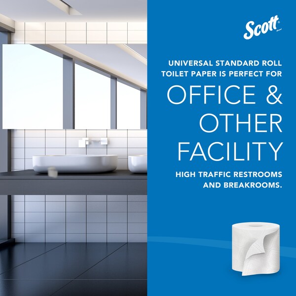 Kimberly-Clark Professional Standard Roll Individually Wrapped Toilet Paper, 2-Ply, Compact Case, 550 Sheets/Roll, 20 Rolls - 13607