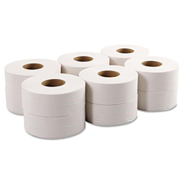 Gourmetgalley Jumbo Roll Bath Tissue, Two-Ply, 9 in., White, 12PK - GO193134