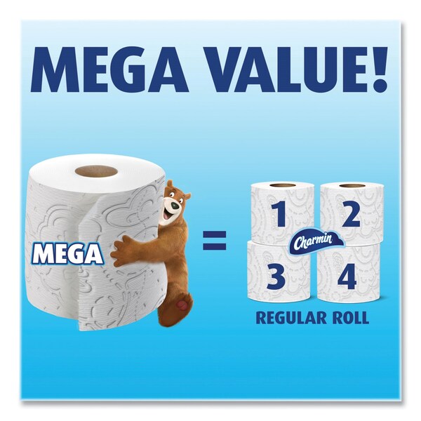 Charmin Ultra Soft Bathroom Tissue, Mega Roll, Septic Safe, 2-Ply, White, 244 Sheets/Roll, 30PK - 88029