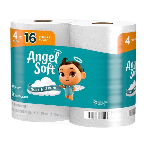 Angel Soft Angel Soft Toilet Paper 4 Rolls 320 sheet 135.1 sq ft - 79391