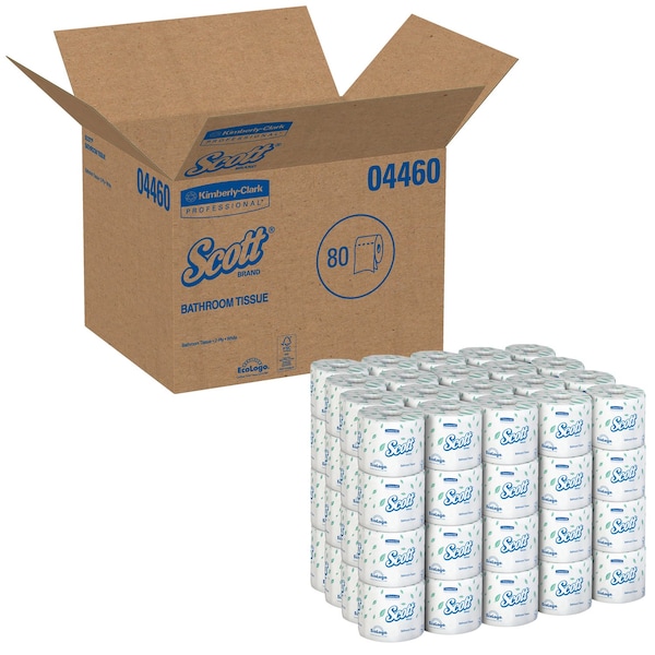 Scott Scott Toilet Paper 80 Rolls 550 sheet 4.1 in. - 04460-50