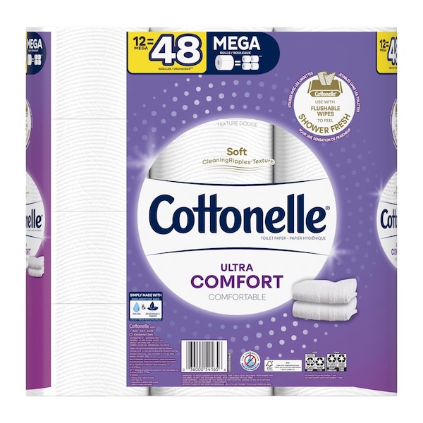 Cottonelle Cottonelle Ultra ComfortCare Toilet Paper 12 Rolls 244 sheet 4 in. - 54165