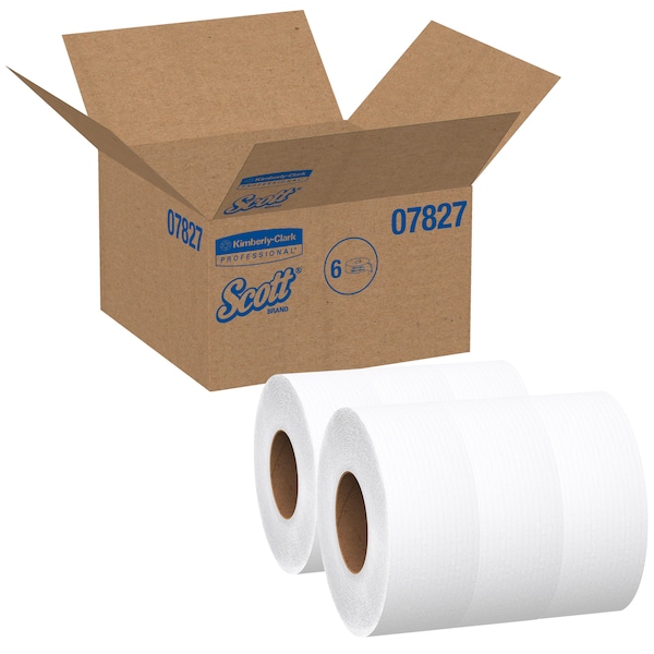 Kimberly-Clark Professional Bath Tissue, 2 Ply, White, 6 PK - 07827