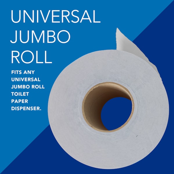 Kimberly-Clark Professional 100% Recycled Fiber High-Capacity Jumbo Roll Toilet Paper, Non-perforated, (1,000'/Roll, 12 Rolls) - 67805