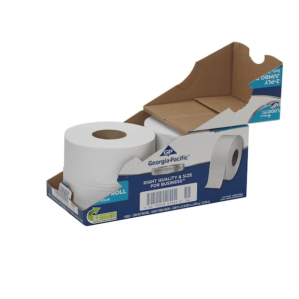 Georgia-Pacific GP Georgia-Pacific Professional Series, Jumbo Core, 2 Ply, Continuous Sheets, White, 4 PK - 2172114