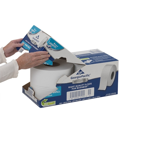 Georgia-Pacific GP Georgia-Pacific Professional Series, Jumbo Core, 2 Ply, Continuous Sheets, White, 4 PK - 2172114
